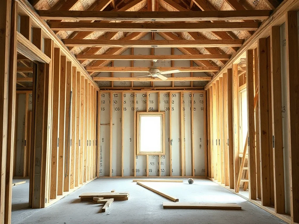 Fixer-upper interior framing