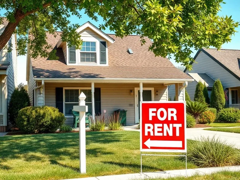 Rental property with for rent sign